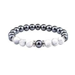 8mm natural stone energy stone Black magnet Tiger Eye volcanic rock beaded bracelet wholesale