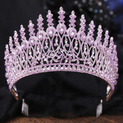 Baroque Beauty Pageant Crown Alloy Bride Crown Stage Show Crown Big Hair Comb Show Crown