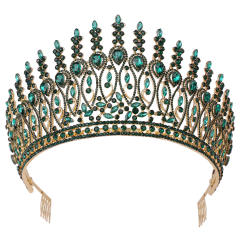 Baroque Beauty Pageant Crown Alloy Bride Crown Stage Show Crown Big Hair Comb Show Crown