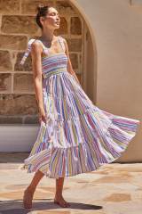 Summer Women's Clothing Leisure Commuter Sleeveless Spice Girl Printed Long Sling dress