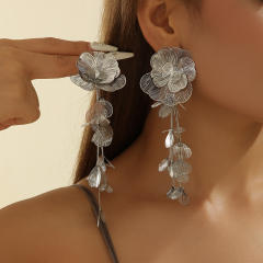 Manifold Butterfly Leaves Heavy Handmade Elegant Wedding Show Women's Earrings
