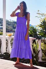 Summer Women's Clothing Leisure Commuter Sleeveless Spice Girl Printed Long Sling dress