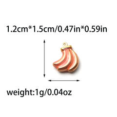 304 stainless steel oil drop fruit pendant diy color all-match cherry peach pineapple banana strawberry persimmon accessories