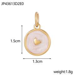 Mother shell series stainless steel charm diy jewelry accessory