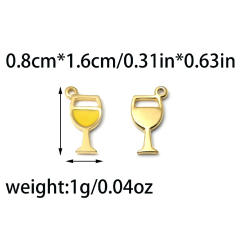 304 Stainless steel the queen series heels crown Wine Glass enamel charms DIY jewelry accessory