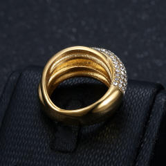 Hip-hop Fashion Exquisite Luxury Ring stainless steel diamond rings