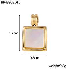 Mother shell series stainless steel charm diy jewelry accessory