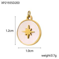 Mother shell series stainless steel charm diy jewelry accessory
