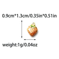 304 stainless steel oil drop fruit pendant diy color all-match cherry peach pineapple banana strawberry persimmon accessories