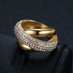 Hip-hop Fashion Exquisite Luxury Ring stainless steel diamond rings