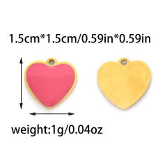 304 stainless steel oil drop fruit pendant diy color all-match cherry peach pineapple banana strawberry persimmon accessories