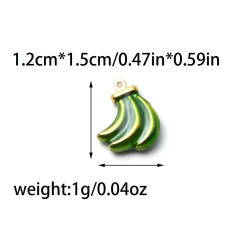 304 stainless steel oil drop fruit pendant diy color all-match cherry peach pineapple banana strawberry persimmon accessories