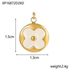 Mother shell series stainless steel charm diy jewelry accessory
