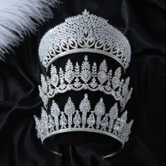Bridal hairband luxury zircon full diamond temperament hair accessories wedding headband crown