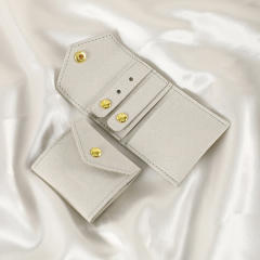 Creative Microfiber Jewelry Roll Portable Folding Earrings Necklace Ring Jewelry Mini Storage Bag