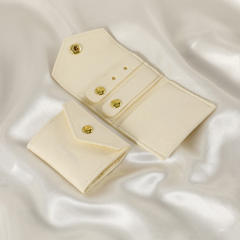 Creative Microfiber Jewelry Roll Portable Folding Earrings Necklace Ring Jewelry Mini Storage Bag