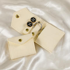 Creative Microfiber Jewelry Roll Portable Folding Earrings Necklace Ring Jewelry Mini Storage Bag