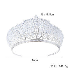 Bridal hairband luxury zircon full diamond temperament hair accessories wedding headband crown