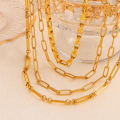 Simple stainless steel chain necklace DIY jewelry chain