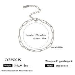 Simple stainless steel chain necklace DIY jewelry chain