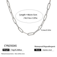 Simple stainless steel chain necklace DIY jewelry chain
