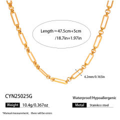 Simple stainless steel chain necklace DIY jewelry chain