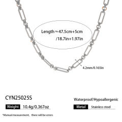 Simple stainless steel chain necklace DIY jewelry chain