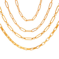 Simple stainless steel chain necklace DIY jewelry chain