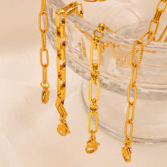 Simple stainless steel chain necklace DIY jewelry chain
