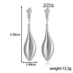 Silver color stainless steel geometric petal flower earrings collection stainless steel earrings