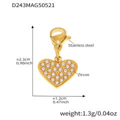 DIY multi-accessory love butterfly flower zircon bracelet stainless steel bracelet anklet