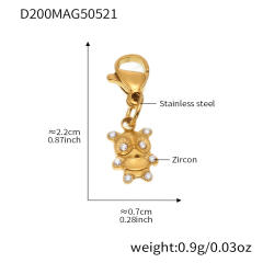 5A cubic zircon multi charm stainless steel bracelet anklet