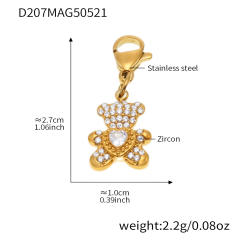 5A cubic zircon multi charm stainless steel bracelet anklet
