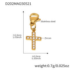 5A cubic zircon multi charm stainless steel bracelet anklet