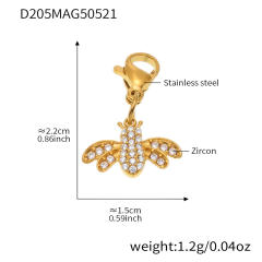 5A cubic zircon multi charm stainless steel bracelet anklet
