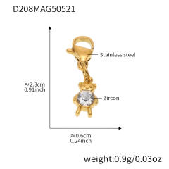5A cubic zircon multi charm stainless steel bracelet anklet
