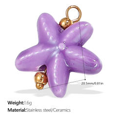 Multi-element Starfish small fish Ceramic Pendant Freshwater Pearl Pendant Necklace Accessories suit Jewelry