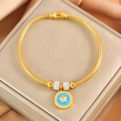 Fashion Magnetic Buckle Snake Bone Bracelet Stainless Steel Butterfly Love Sticky Diamond Five-pointed Star charm bracelet