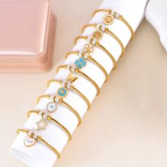 Fashion Magnetic Buckle Snake Bone Bracelet Stainless Steel Butterfly Love Sticky Diamond Five-pointed Star charm bracelet