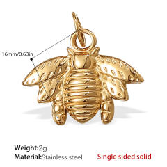 Vintage insect flower charms stainless steel charms DIY jewelry accessory
