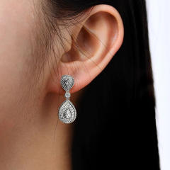 Light Luxury Water Drop Earrings Evening Dress Wedding Accessories