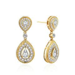 Light Luxury Water Drop Earrings Evening Dress Wedding Accessories