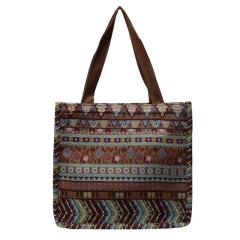 Ethnic Shoulder Bag 2025 New Bohemian Tote Bag Resort Handbag Women's Trendy Bag