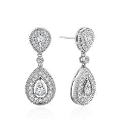 Light Luxury Water Drop Earrings Evening Dress Wedding Accessories