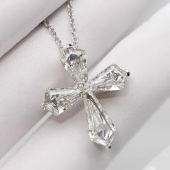 Luxury cubic zircon Cross Necklace Women's New Cyber Celebrity Star Pendant Necklace