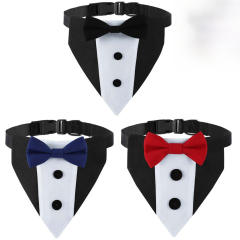 Pet dog triangle towel bow tie scarf suit triangle scarf dog bandana