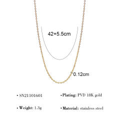 Summer ocean series charm chain DIY necklace for women stainless steel charms