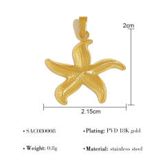 Summer ocean series charm chain DIY necklace for women stainless steel charms