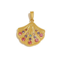Summer ocean series charm chain DIY necklace for women stainless steel charms