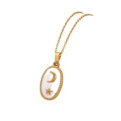 Spring Color Sun Flower enamel Pendant stainless steel necklace